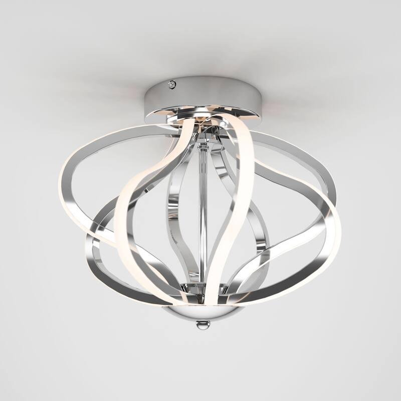 Artika Meridian LED Integrated Flush Mount, Chrome