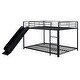 preview thumbnail 76 of 78, Metal Bunk Bed with Slide and Guardrails for Kids, Boys and Girls, Bedroom