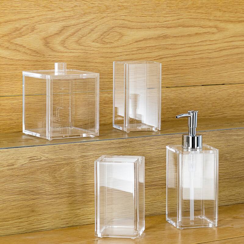 TEHOME Forti Bathroom Accessory Set - Clear - Clear