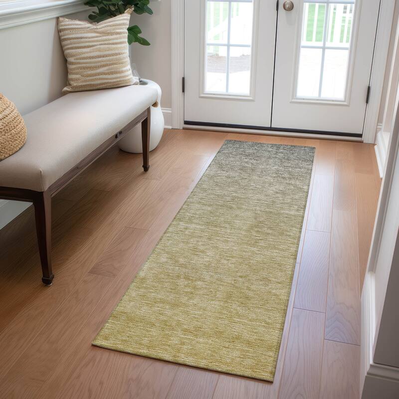 Machine Washable Indoor/ Outdoor Chantille Solid Ombre Rug