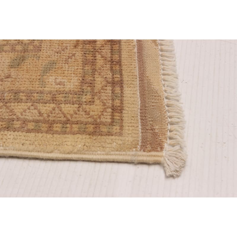 ECARPETGALLERY Hand-knotted Peshawar Finest Cream Wool Rug - 7'11 x 8'11