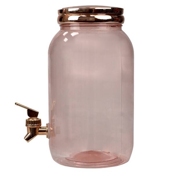 Shop 3 78 Lt Plastic Beverage Dispenser Rose Gold Overstock 31724993