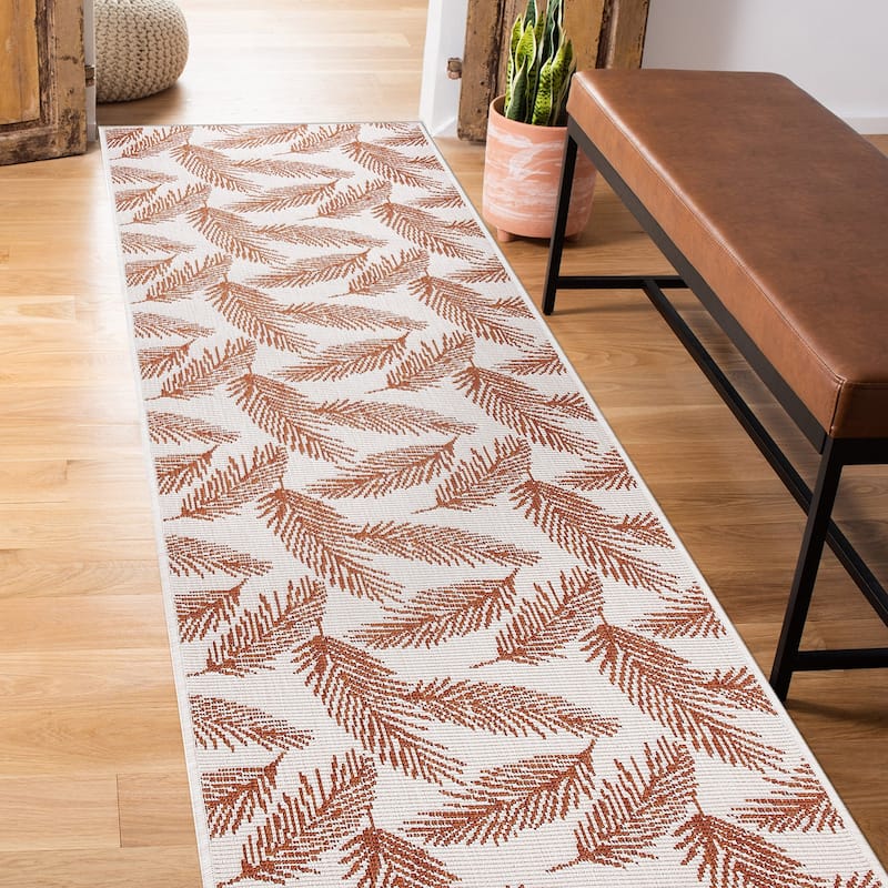 World Rug Gallery Nature Inspired Floral Indoor/Outdoor Area Rug