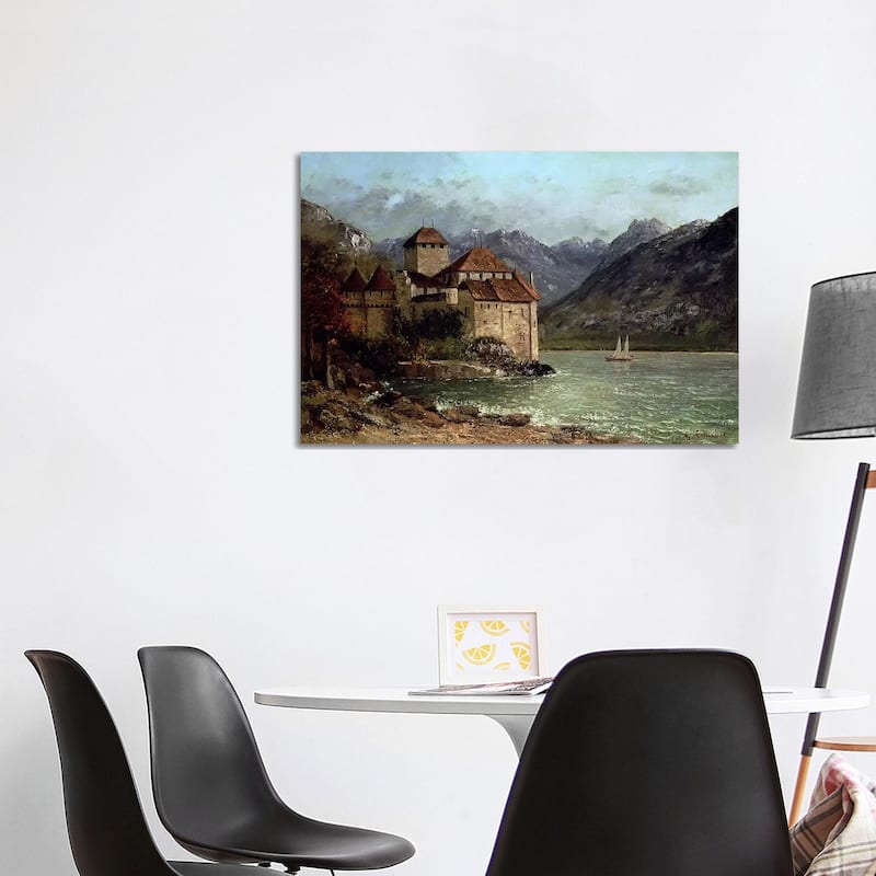 iCanvas "The Chateau de Chillon, 1875 " by Gustave Courbet Canvas Print - 26x40x1.5