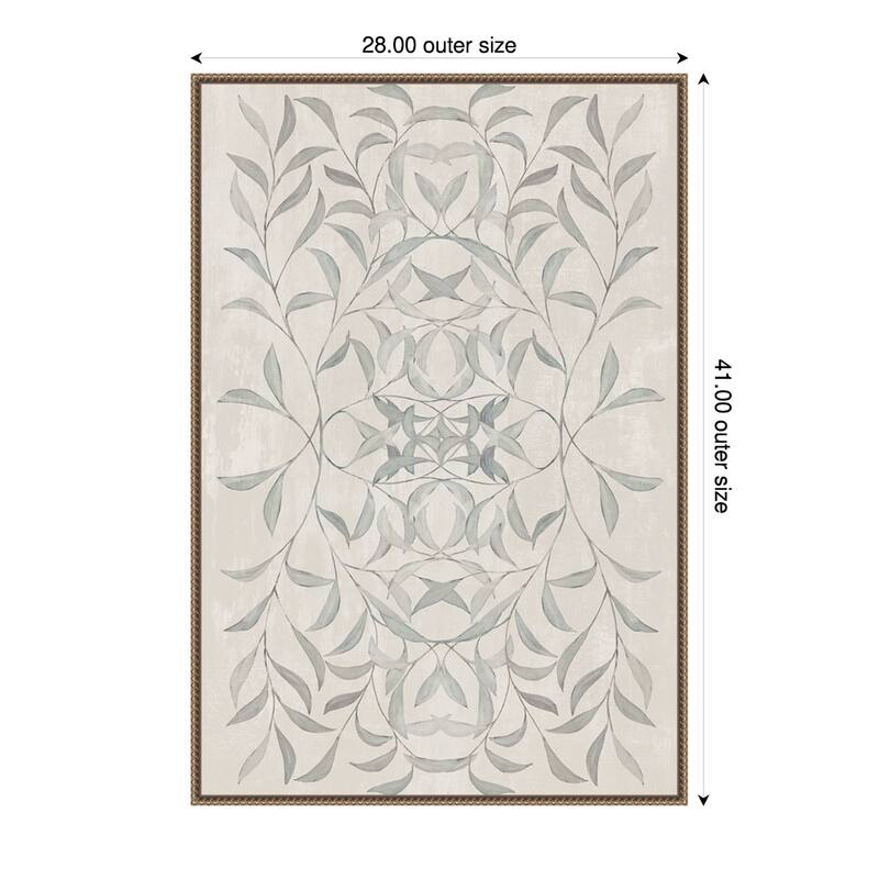 Soft Symmetry of Botanical Patterns by Hannah Dawson (28 x 41 in.), Framed Canvas Wall Art Print