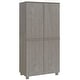 preview thumbnail 2 of 5, vidaXL Wardrobe Armoire Closet Storage Organizer Rack HAMAR Solid Wood Pine - 35"x19.7"x70.9"