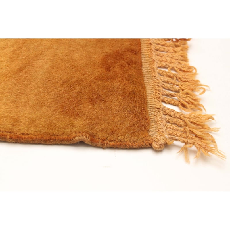 ECARPETGALLERY Hand-knotted Color Transition Gold Wool Rug - 2'8 x 6'0