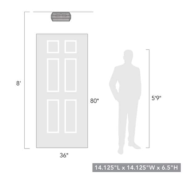 Golden Lighting 6076-FM NR Marlee 2 Light 14" Wide Flush Mount Drum