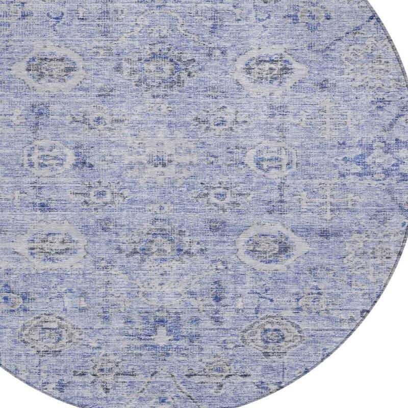 HomeRoots Damask Traditional Rectangle Outdoor Rug