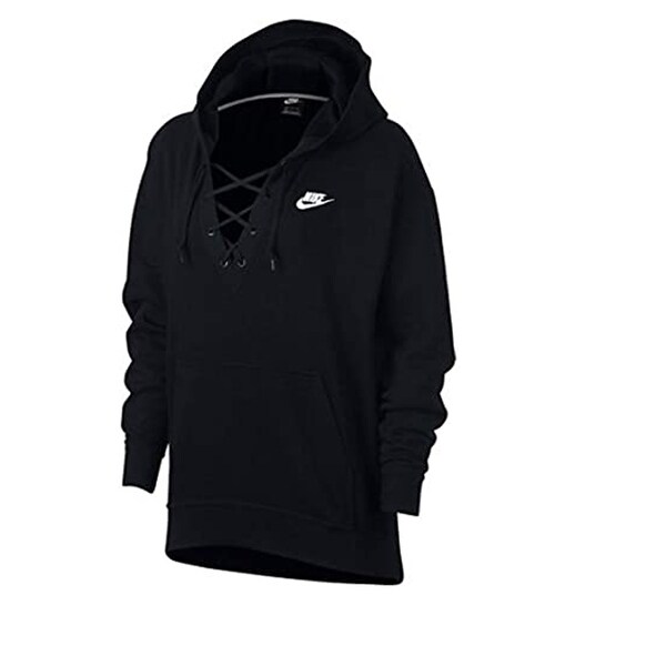 nike rally lace up hoodie