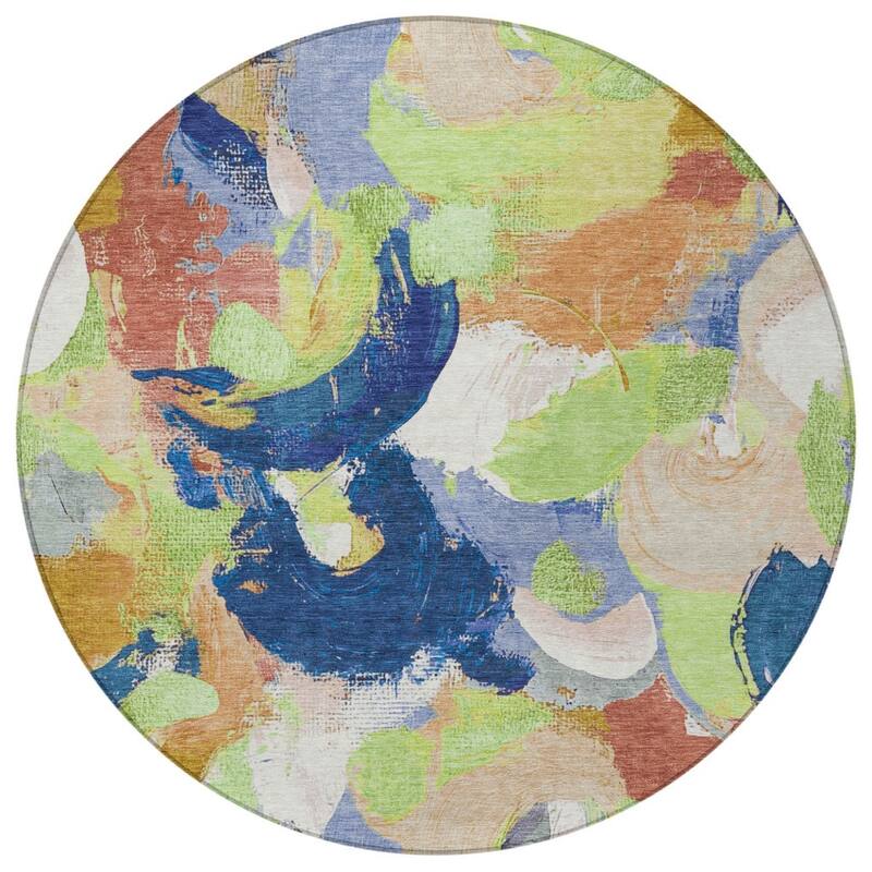 HomeRoots Abstract Transitional Rectangle Outdoor Rug