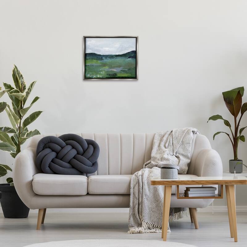 Stupell Brushed Tranquil Landscape Framed Floater Canvas Wall Art Design By Nikita Jariwala