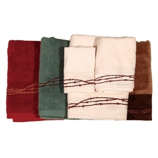 Paseo Road by HiEnd Accents Embroidered Barbwire Towel Set, 3PC