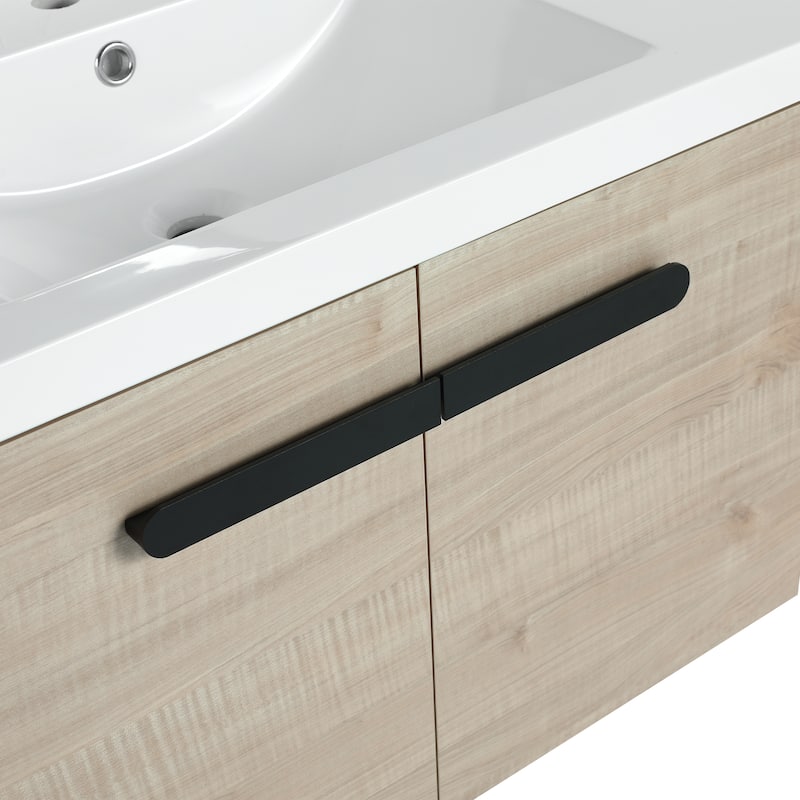 30 Inch Bathroom Cabinet With Sink,Soft Close Doors,Float Mounting Design, For Small Bathroom