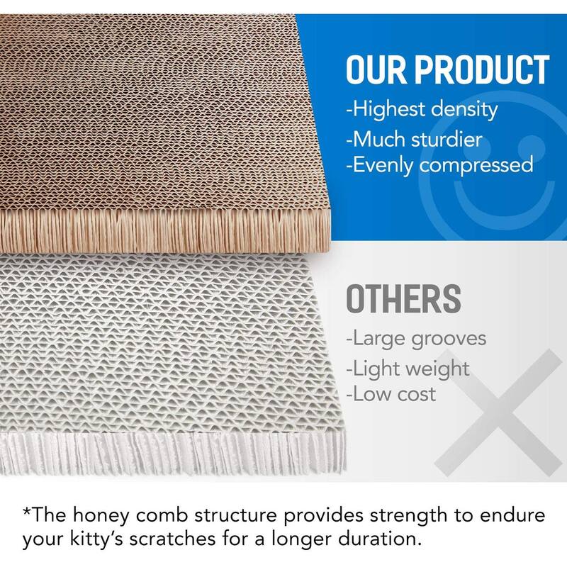 Scratch 3-Sided Triangle Cat Scratching Post Scratcher Cardboard - 16. 8 x 13x 12. 99 in