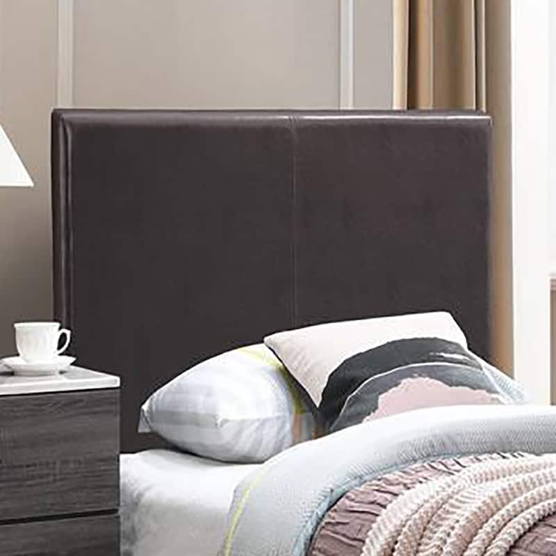 Faux Leather Upholstered Bed in Brown