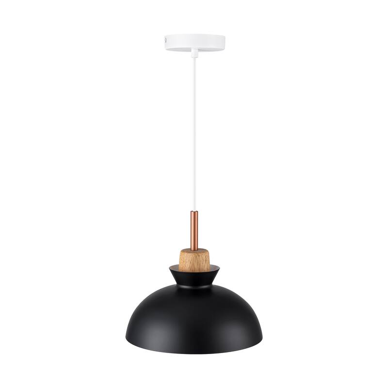 1-Light 11 in. Modern Bowl Dome Pendant Kitchen Island Lighting