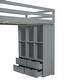 preview thumbnail 18 of 16, Storage Loft Bed with Shelves, Drawers, Writing Desk and Led Light, Twin Size