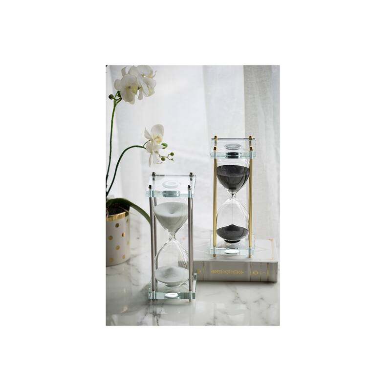 30-Minute Tabletop Hourglass - 10" - Black