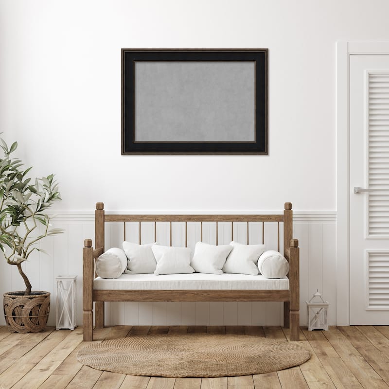 Amanti Art Mezzanine Espresso Framed Magnetic Board
