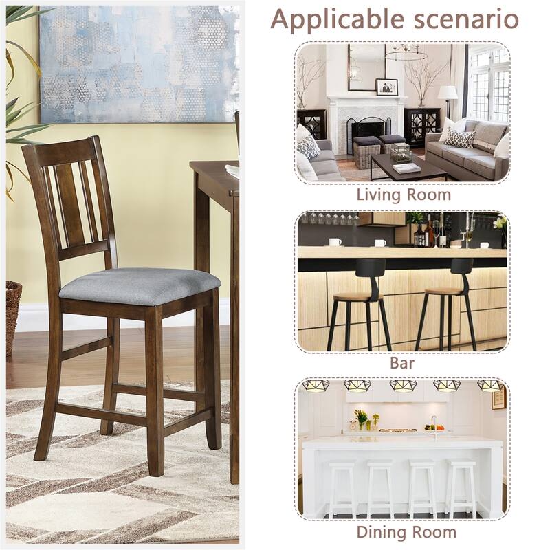 Kitchen Chair with Padded Seat Set for 4