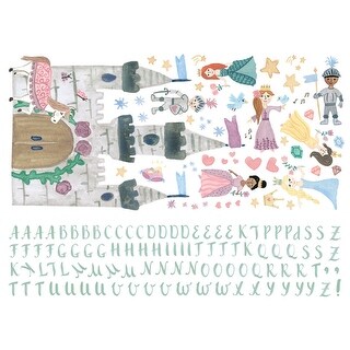 RoomMates Princess And Knight Castle Peel And Stick Giant Wall Decal ...