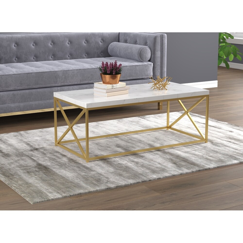 Safdie Co Coffee Table 44l Marble Gold Metal 44 X 22 X 17 Multi 44 X 22 X 17 Mdf From Overstock Com Sportspyder Our modern coffee tables are easy to move to keep in mind that people need to move it more often than any other furniture in their living room. sportspyder