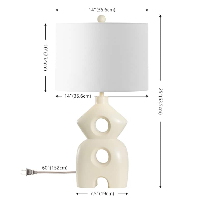 SAFAVIEH Era 25-inch Resin Table Lamp (LED Bulb Included) - 9"W x 14"D x 25"H