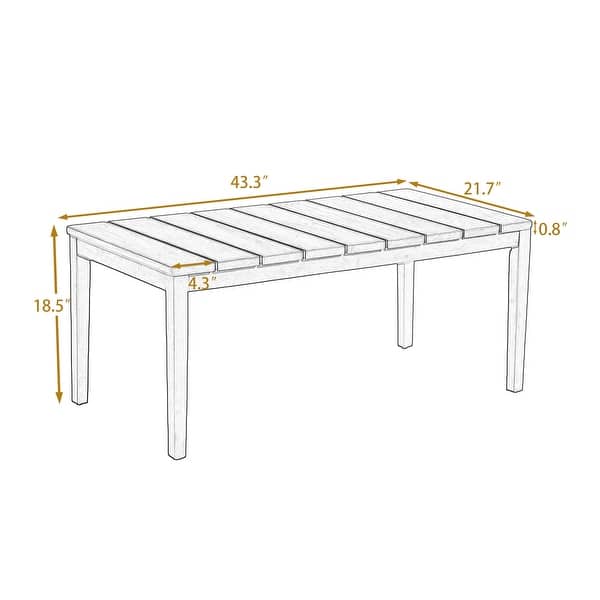 dimension image slide 0 of 4, Outdoor Teak Solid Wood Patio Furniture Set Loveseat Armchair Table Collection