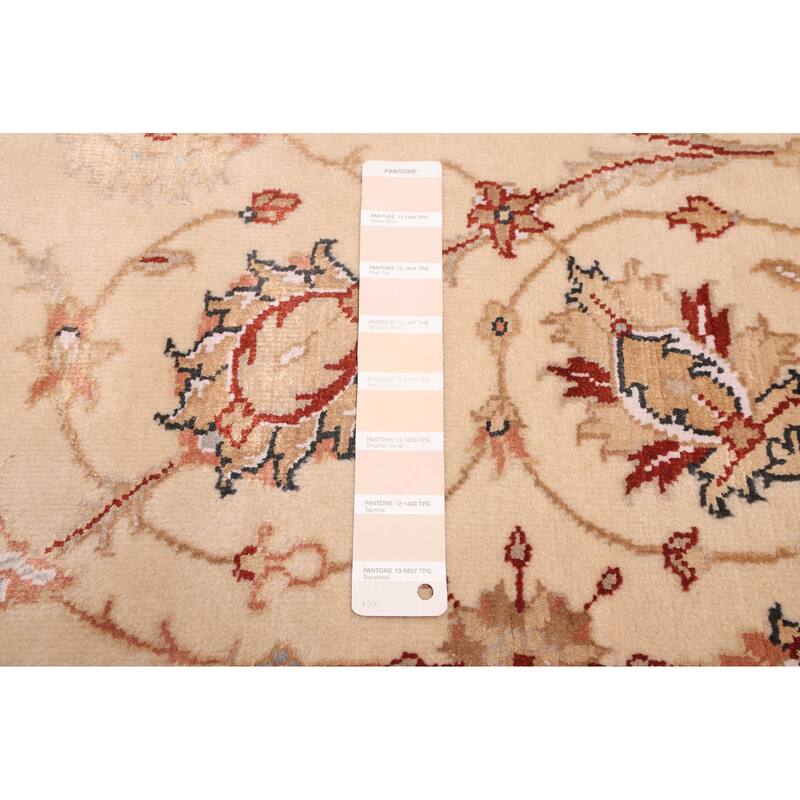 ECARPETGALLERY Hand-knotted Mirzapur Beige Silk, Wool Rug - 5'3 x 7'8