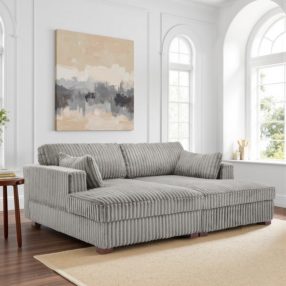 UIXE Modern Oversized Modular Sectional Sofa Couch - 83" W x 64.9" D x 34.5"H