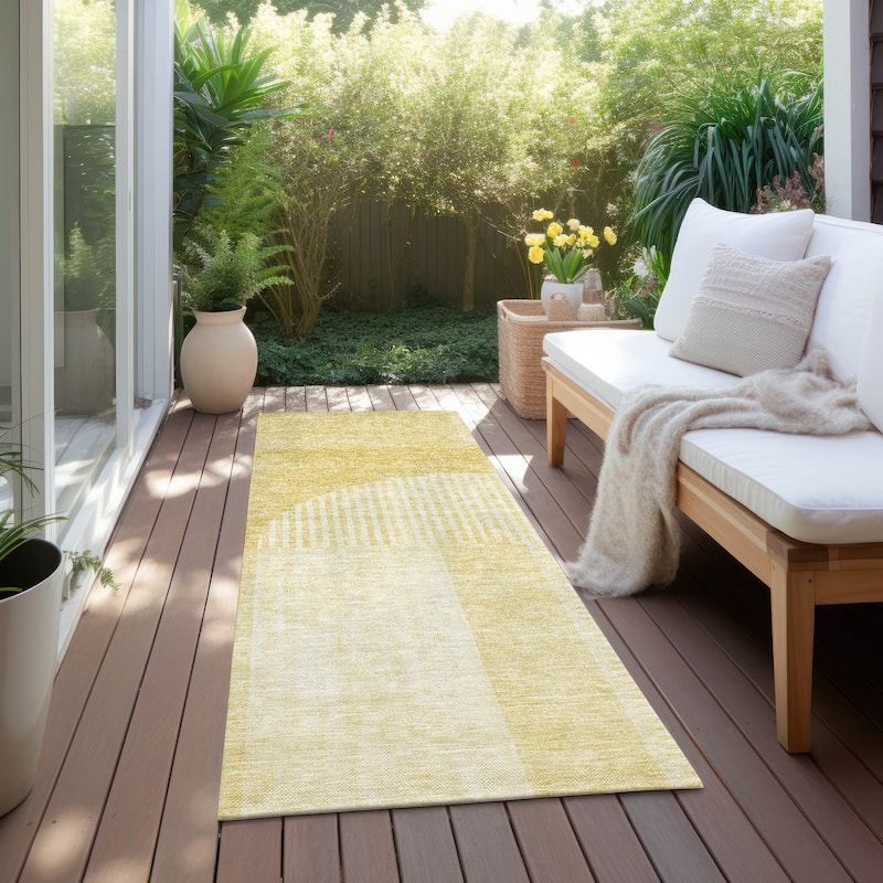 Machine Washable Indoor/ Outdoor Chantille Modern Deco Rug
