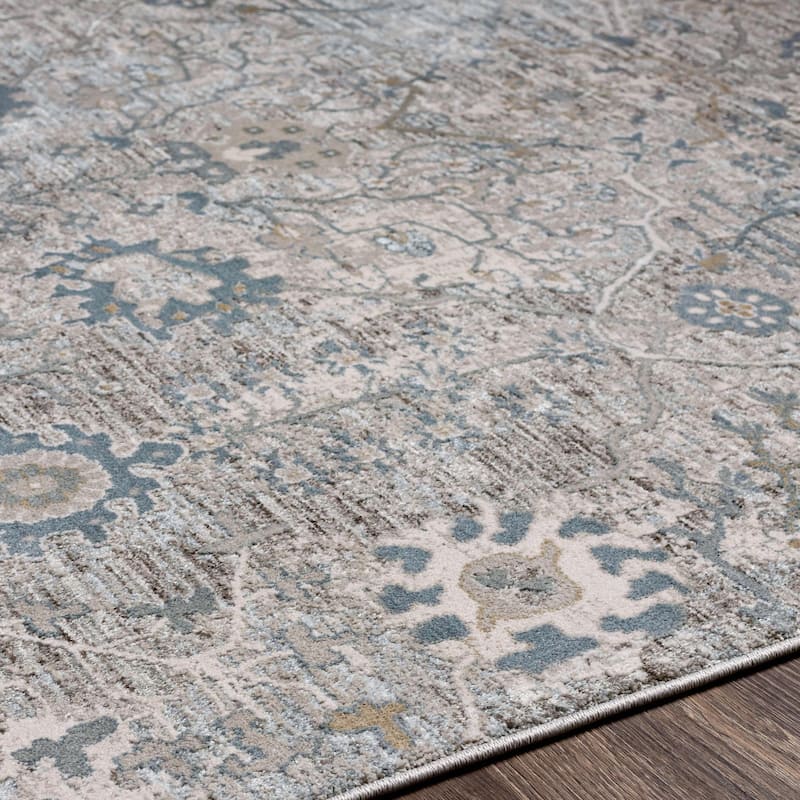 Brain Transitional Floral Area Rug