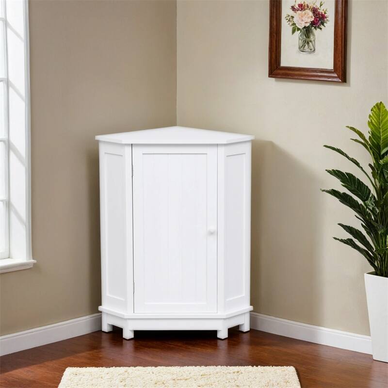Bathroom Cabinet Triangle Corner Storage Cabinet with Adjustable Shelf