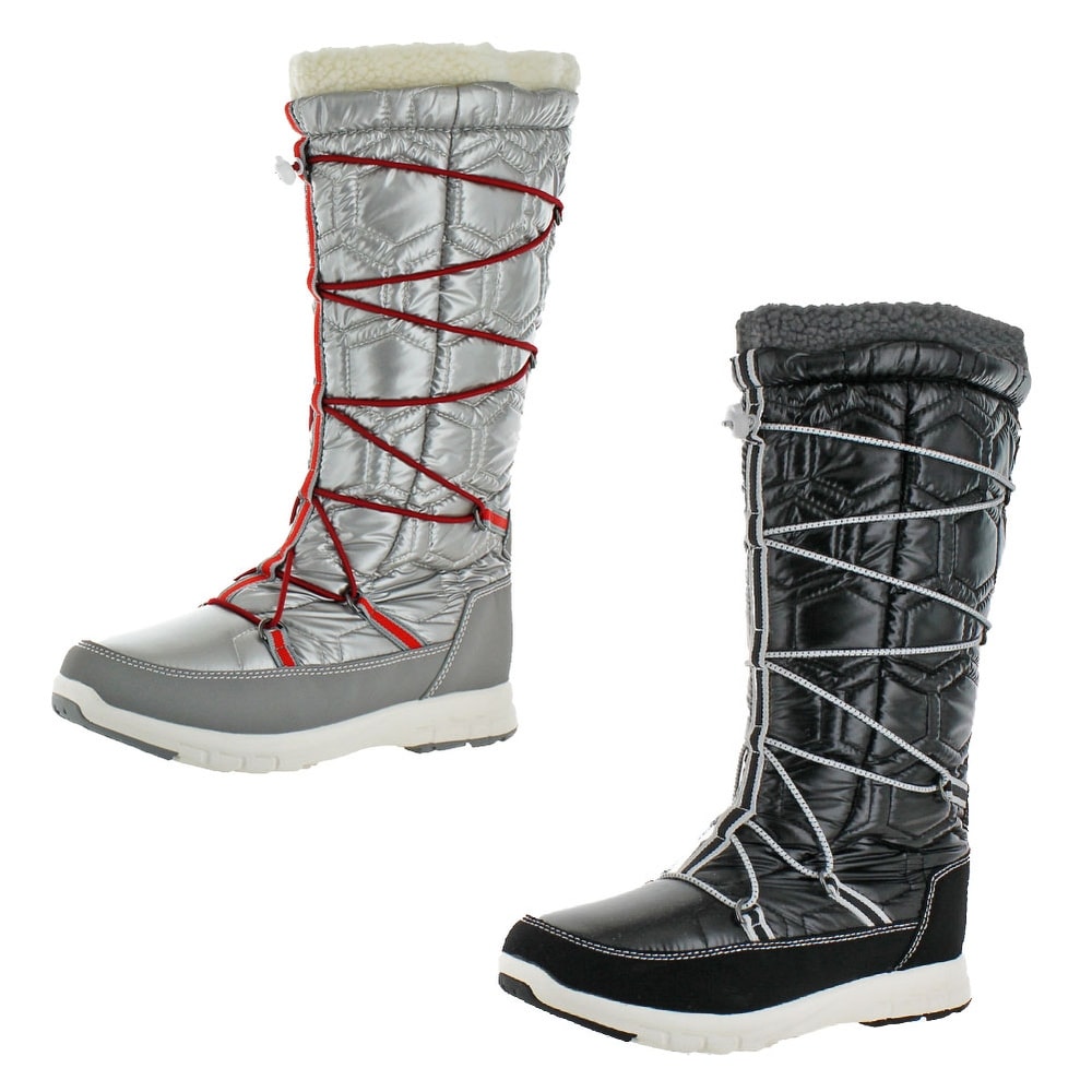 Shop Khombu Women S Slalom Quilted Tall Waterproof Snow Winter