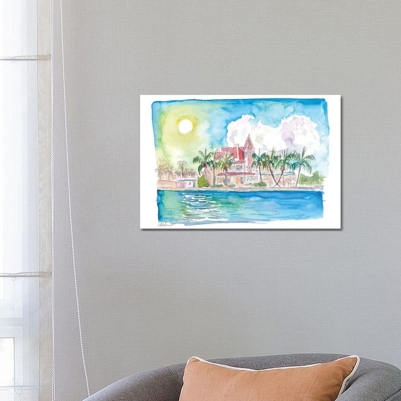 iCanvas "Southernmost Key West Florida Water Reflections And House" by Markus & Martina Bleichner Canvas Print - 18x26x1.5