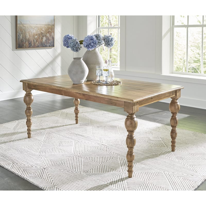 Signature Design by Ashley Rybergston Light Brown Dining Table - 72" W x 41" D x 30.25" H