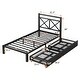 preview thumbnail 4 of 7, Metal Platform Bed with 2 Drawers, Twin