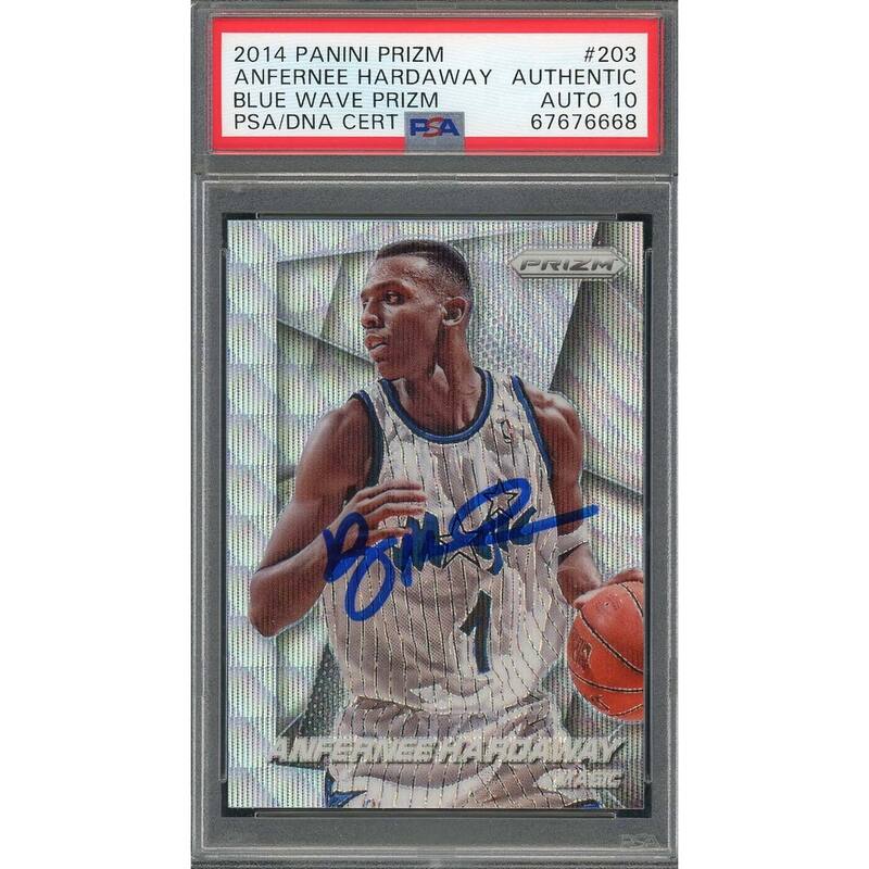 Anfernee Hardaway 2014 Panini Blue Wave Prizm Signed Card 203 Auto Graded PSA 10 - 8'6" x 11'6"
