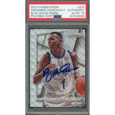Anfernee Hardaway 2014 Panini Blue Wave Prizm Signed Card 203 Auto Graded PSA 10 - 8'6" x 11'6"