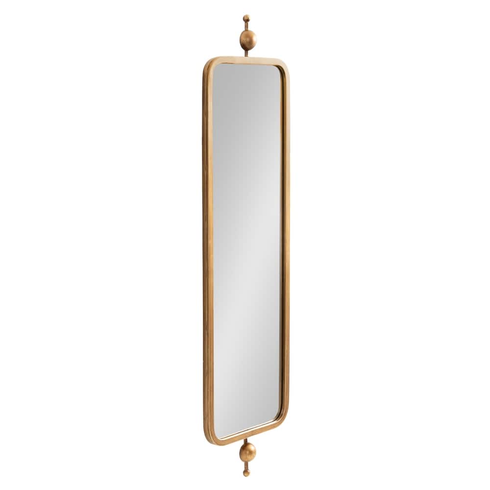 Kate and Laurel Kasota Slim Rectangle Mirror Metal