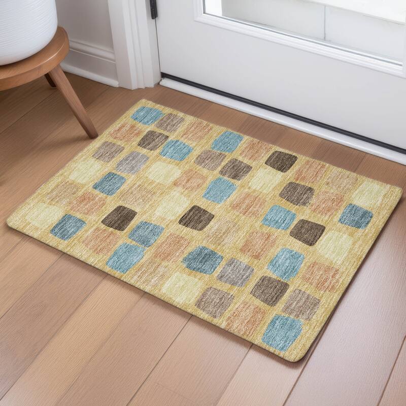 Machine Washable Indoor/ Outdoor Casual Hoppy Chantille Rug