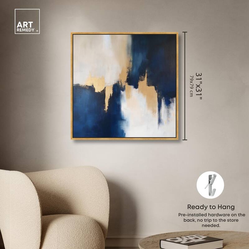 Indigo Aurelian Canvas by Art Remedy