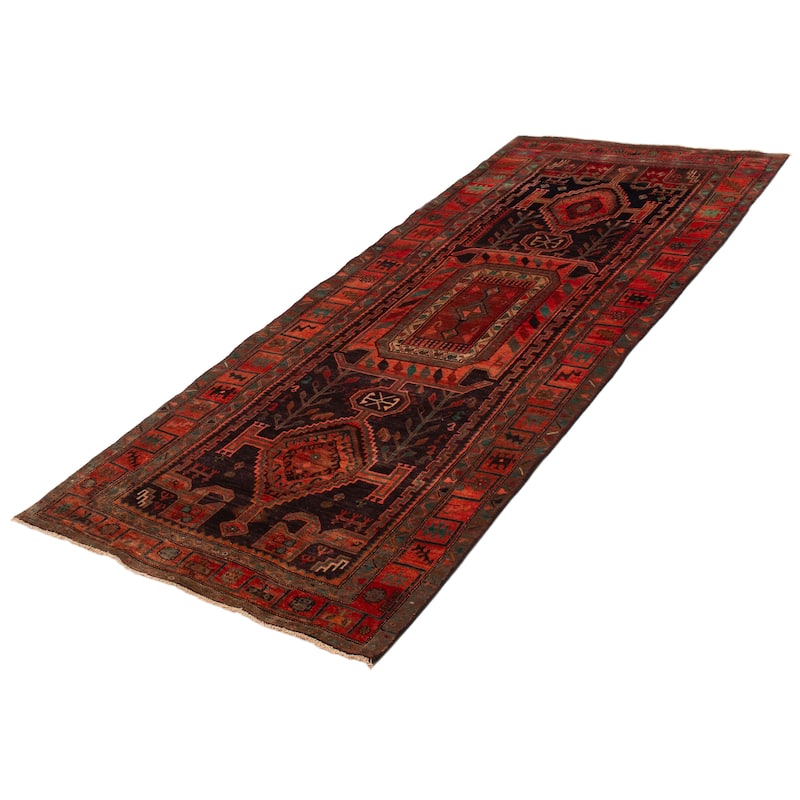 ECARPETGALLERY Hand-knotted Konya Anatolian Black, Red Wool Rug - 4'8 x 10'8