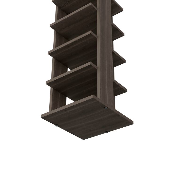 Walnut 7-Tier Tall Vertical Shoe Rack, Freestanding Organizer