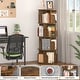 preview thumbnail 101 of 102, 4/5/6 Tiers Round Rotating Bookcase, Revolving Floor Standing Bookshelf Corner Organizer Display