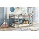 preview thumbnail 10 of 18, Beautiful Kids Bed Full Over Full Wooden Bunk Bed with Ladder,Full-length Guardrails and Wood Frame