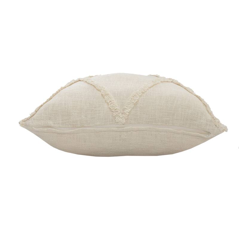 Solid Decorative Diamond Tufted Cotton Throw Pillow