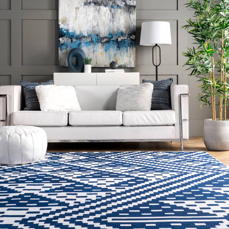 Nuloom Chiara SpinClean Machine Washable Modern Geometric Area Rug