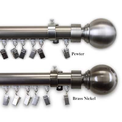 InStyleDesign Ball Cordless Traverse Curtain Rod 36-72 inch - 36 - 72